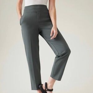 Athleta endless high rise pants Bali green size 2